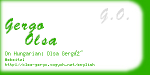 gergo olsa business card